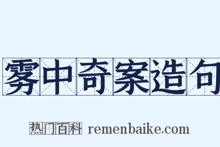 雾中奇案造句是什么意思的图片